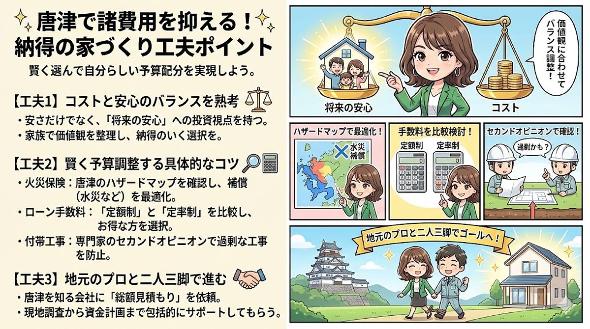 唐津で諸費用を抑えるポイントはある？