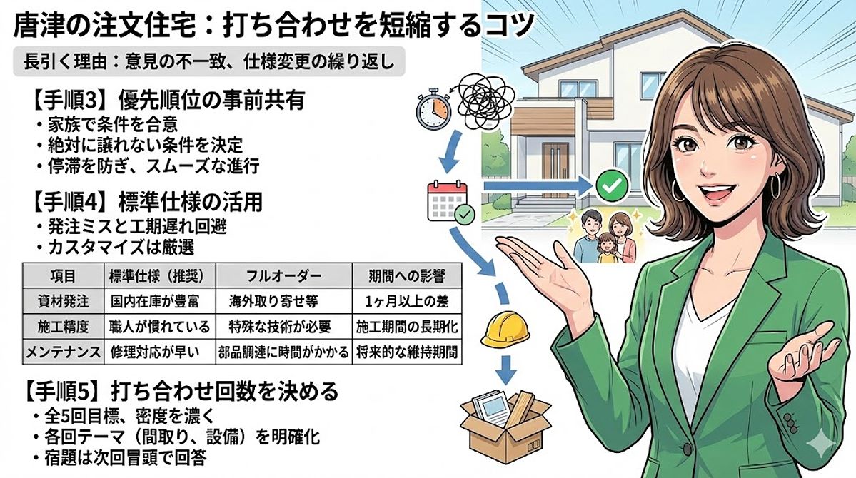 唐津の注文住宅で打ち合わせの期間が長引いてしまう理由は何