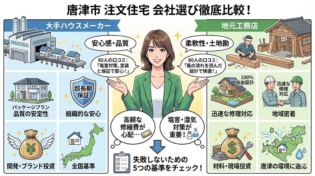大手メーカーと地元工務店のどちらが、あなたの悩みを解決するのでしょうか？