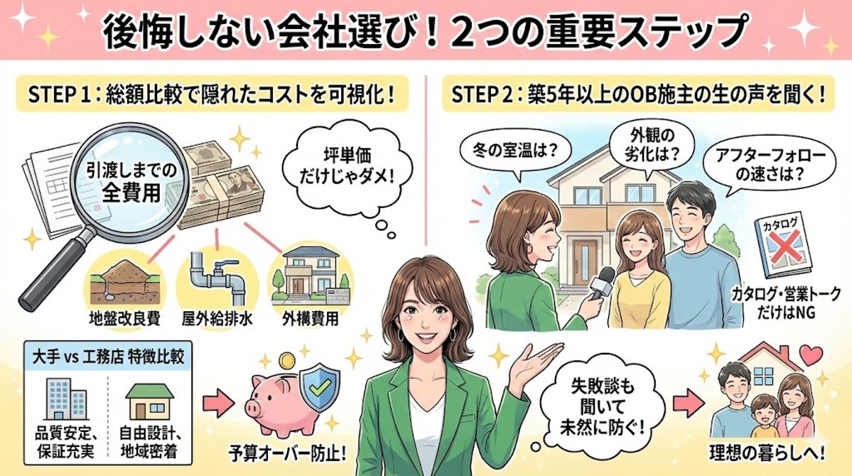 後悔しない会社選びを進めるために、具体的にどのような手順が必要でしょうか？