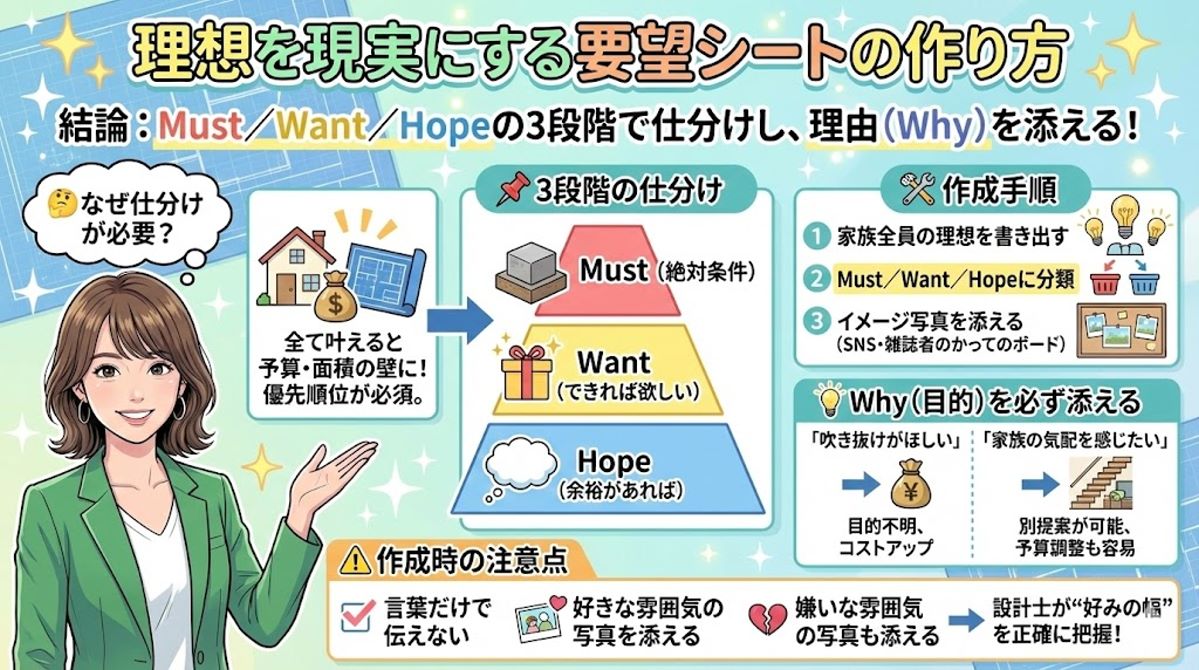 理想を現実にする要望シートの作り方
