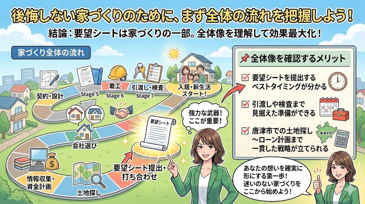 後悔しない家づくりのために、まず全体の流れを把握しよう