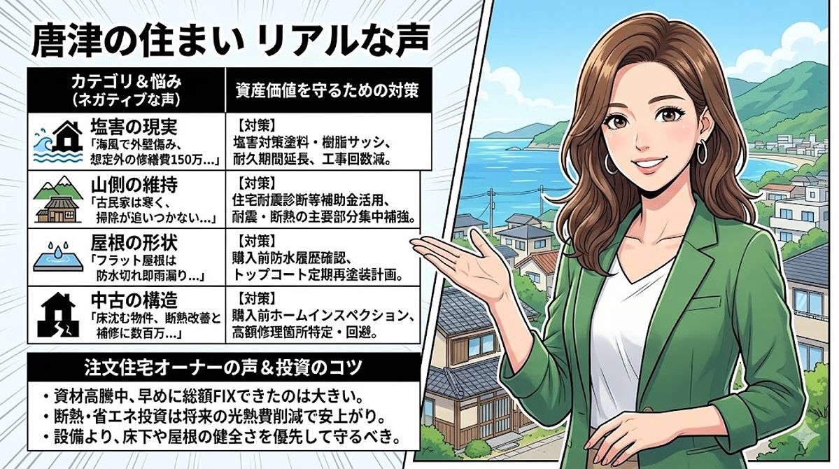 唐津の住まいで後悔しない！維持管理と資産価値のリアルな声