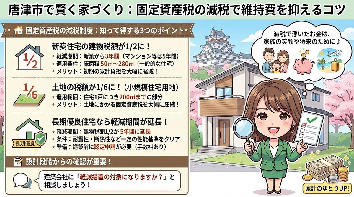 固定資産税の減税を受けるには？ 唐津でのマイホームの維持費を抑えるコツ