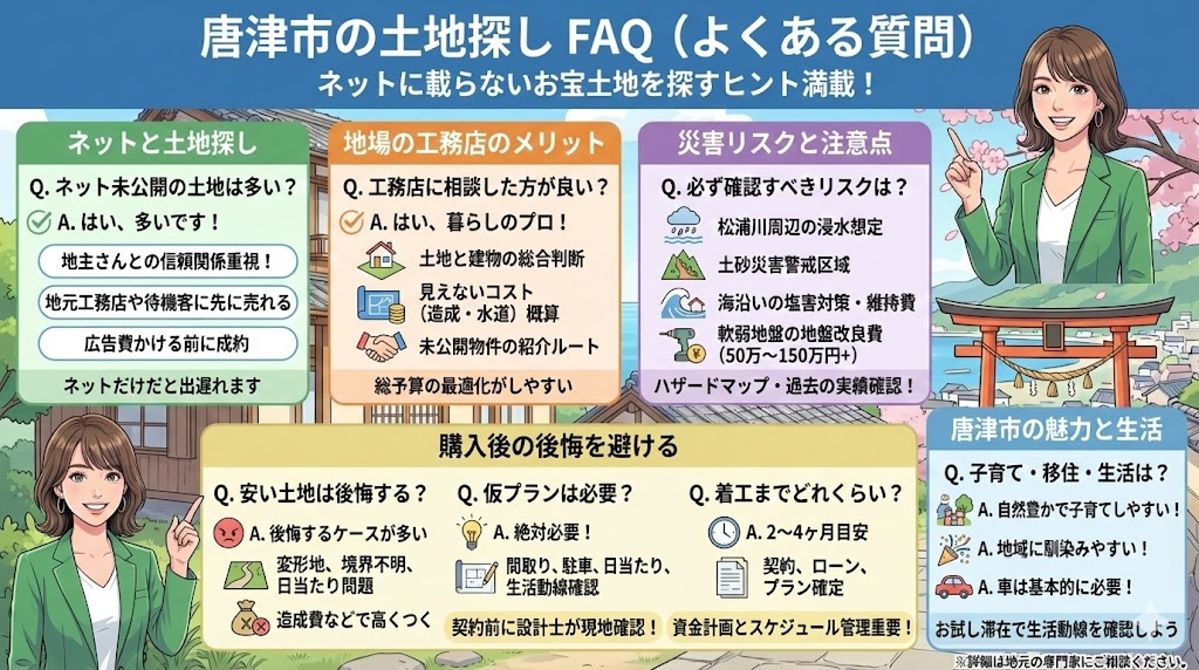 唐津市の土地探しに関するFAQ（よくある質問）