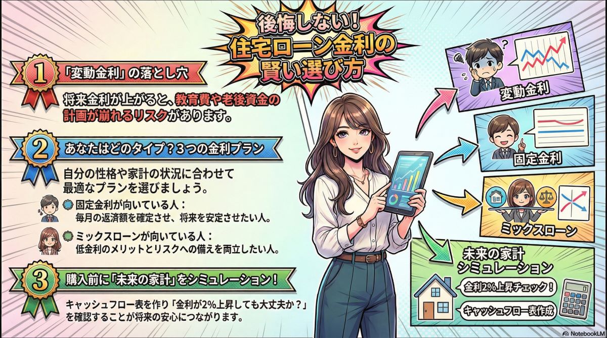住宅ローンの変動金利と固定金利、将来の失敗を防ぐ秘訣とは？