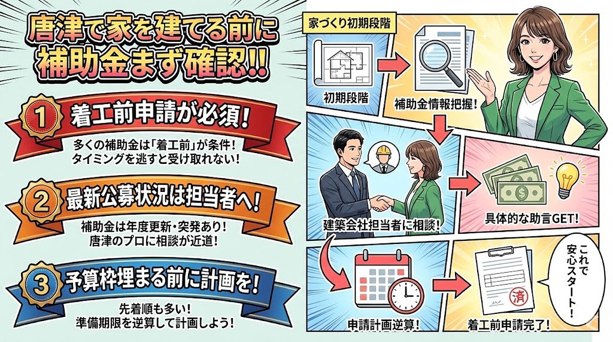 唐津で家を建てる前に、補助金をまず確認すべきなのはどうして？