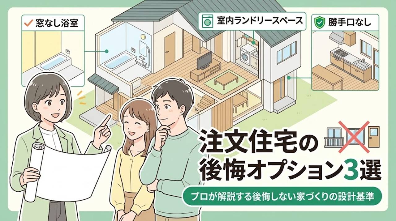 注文住宅で後悔しやすい不要オプション3選｜プロが解説する後悔しない家づくりの設計基準